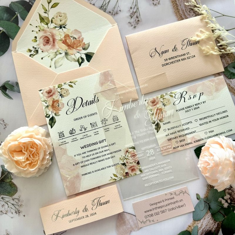 Thiệp Cưới Mica D-77