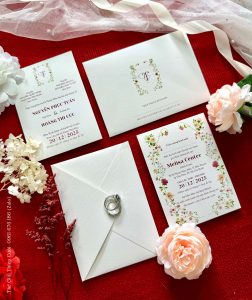Thiệp Cưới D-601 4 Thiệp cưới đẹp đơn giản