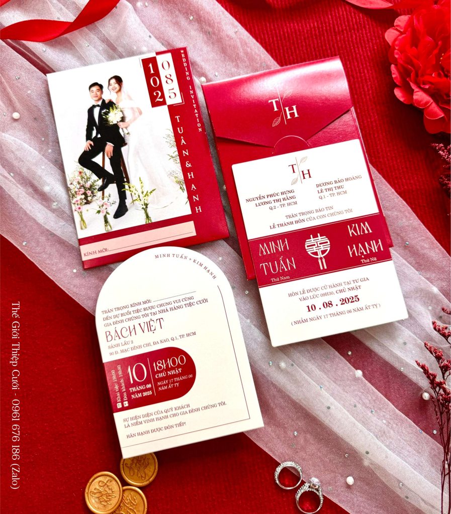 Thiệp cưới in hình