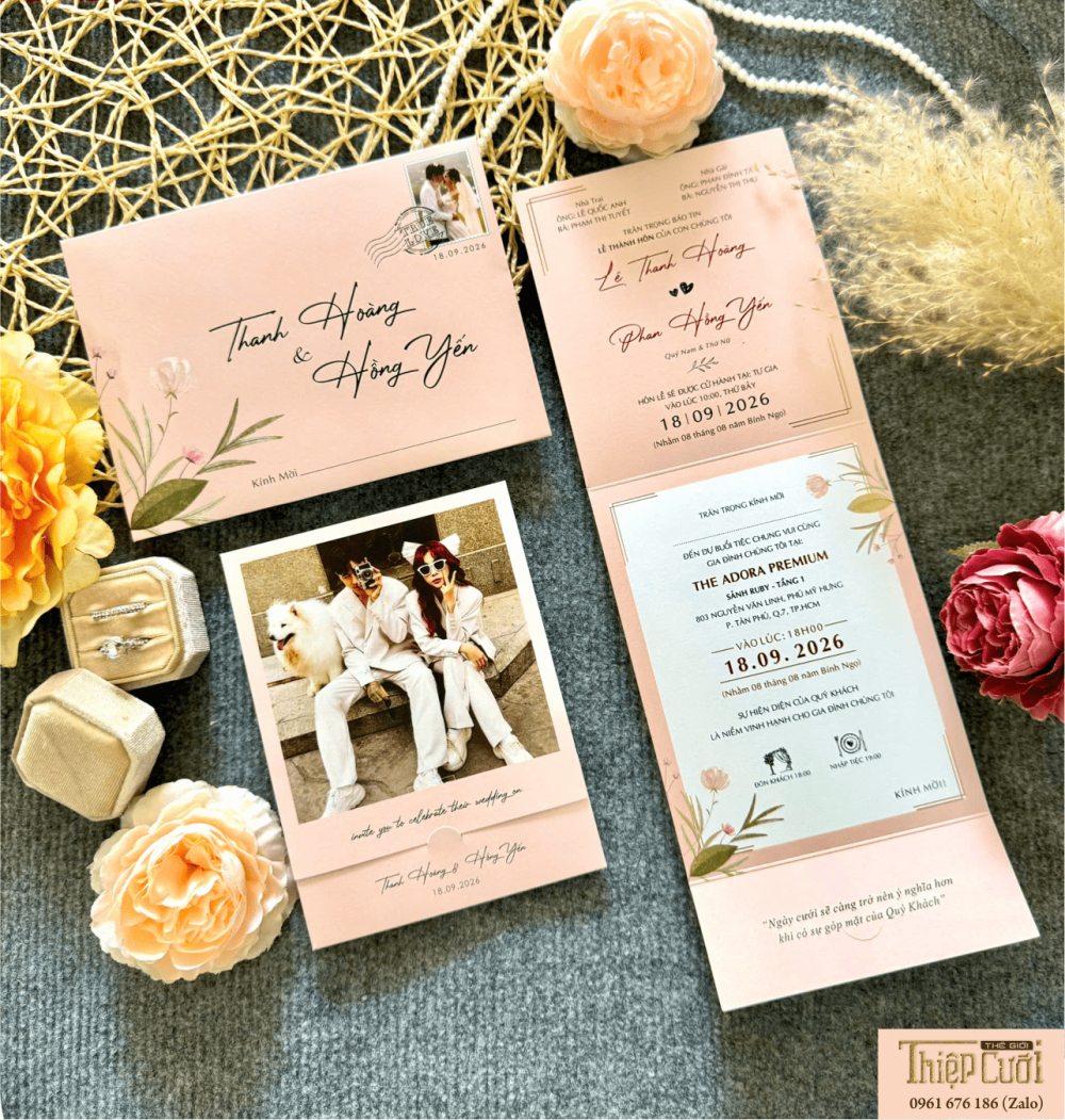 Thiệp Cưới In Hình D-1028