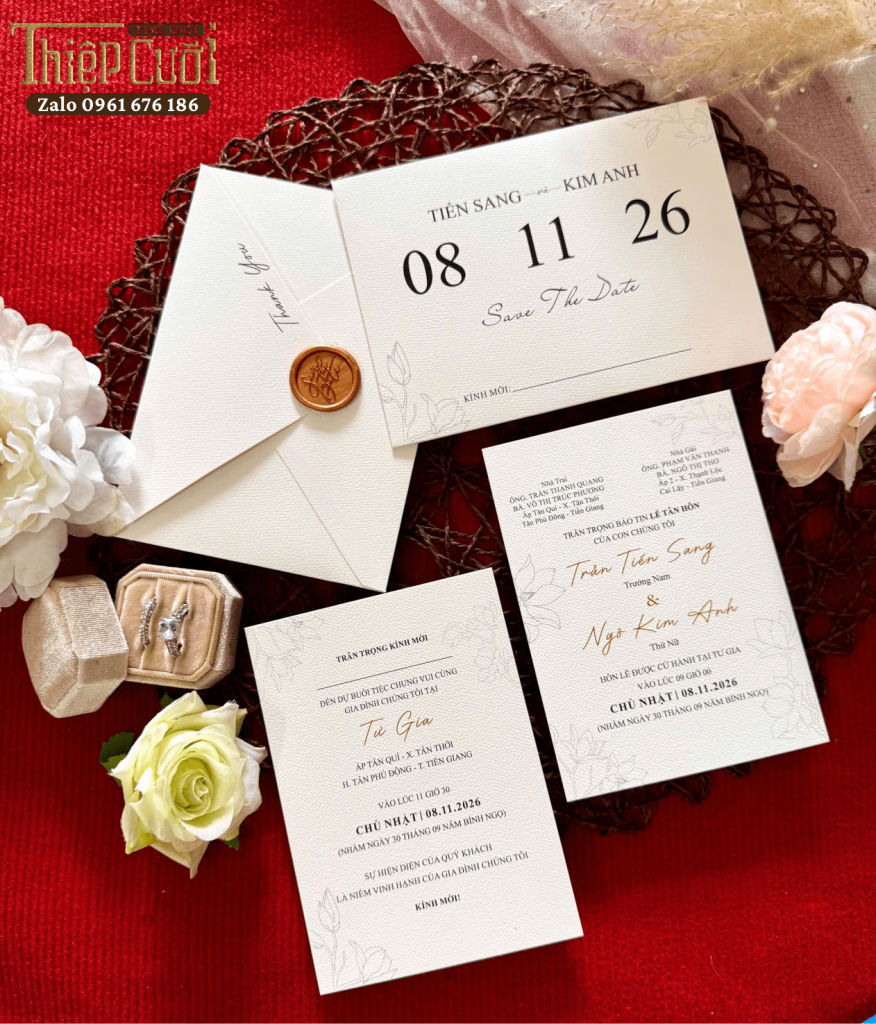 thiệp cưới simple